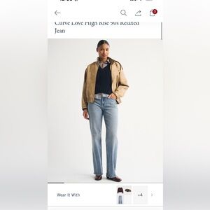 Abercrombie & Fitch Light Curve Love High Rise 90s Relaxed Jean